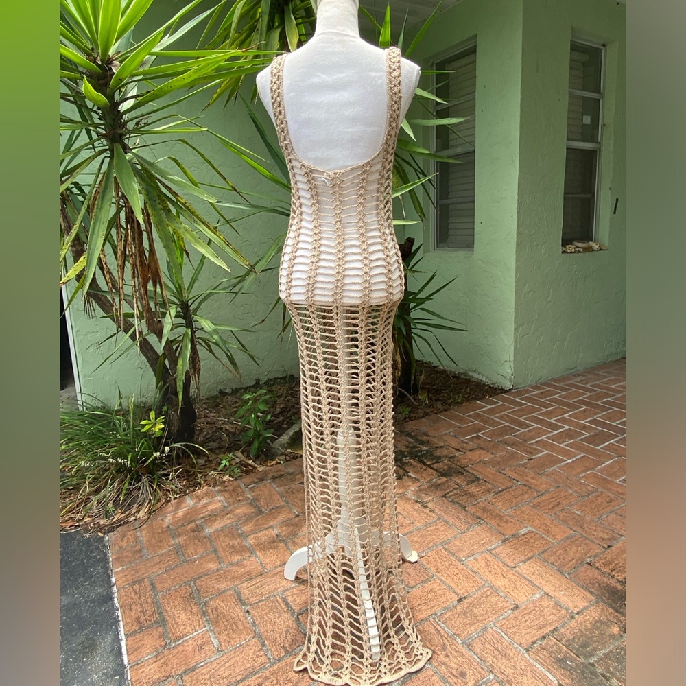 Crochet Long Dress Beach Cover Up - Picture 5 of 8
